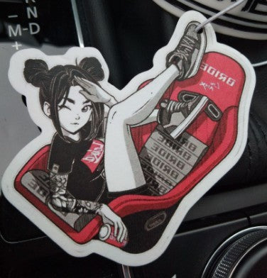 VibeRide "Car Girl" Grüner Tee Aroma Mirror Charm
